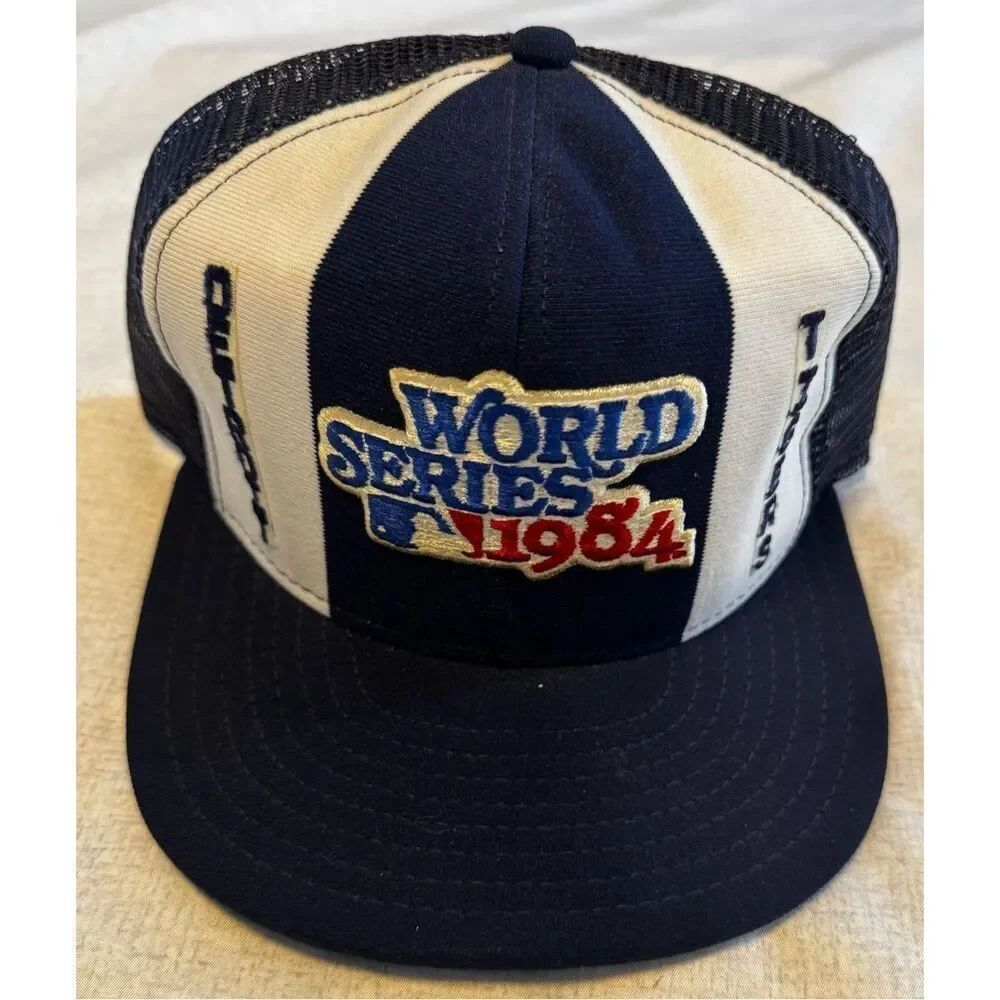 Detroit Tigers World Series 1984 Hat Cap AJD Lucky Stripe Snapback Vintage